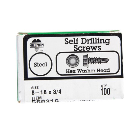 Hillman Hwh Drill Scr 8-18X3/4 560316
